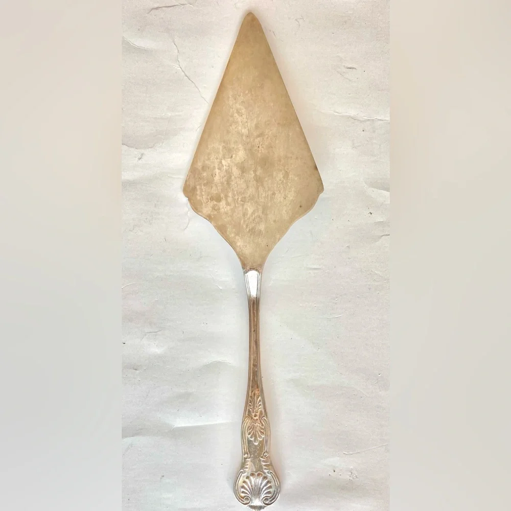 Cake server vintage cake server ornate silver plated wedding cake server